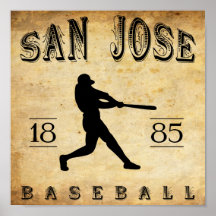 1885 San Jose California Baseball Print