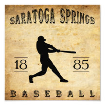 1885 Saratoga Springs New York Baseball Art Photo