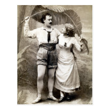 1885 Young Couple in Love Postcard