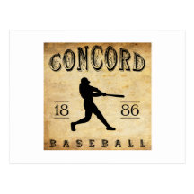 1886 Concord New Hampshire Baseball Postcard