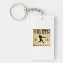 1886 Duluth Minnesota Baseball Rectangular Acrylic Key Chains