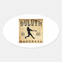 1886 Duluth Minnesota Baseball Oval Sticker