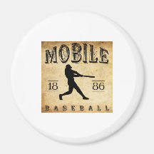 1886 Mobile Alabama Baseball Magnets