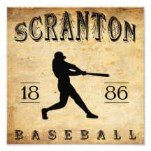 1886 Scranton Pennsylvania Baseball Photo Print