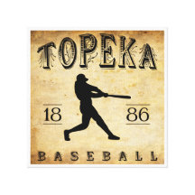 1886 Topeka Kansas Baseball Stretched Canvas Prints