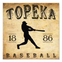 1886 Topeka Kansas Baseball Photographic Print