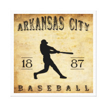 1887 Arkansas City Kansas Baseball Gallery Wrapped Canvas