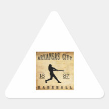 1887 Arkansas City Kansas Baseball Triangle Sticker
