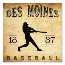 1887 Des Moines Iowa Baseball Photographic Print