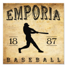 1887 Emporia Kansas Baseball Photo