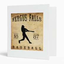 1887 Fergus Falls Minnesota Baseball 3 Ring Binders