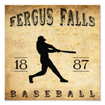 1887 Fergus Falls Minnesota Baseball Photograph
