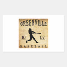 1887 Greenville Michigan Baseball Sticker