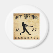 1887 Hot Springs Arkansas Baseball Refrigerator Magnet