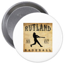 1887 Rutland Vermont Baseball Buttons