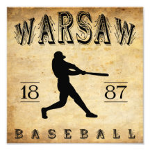 1887 Warsaw New York Baseball Photo