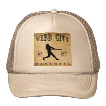 1887 Webb City Missouri Baseball Mesh Hats