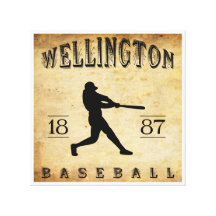 1887 Wellington Kansas Baseball Canvas Prints