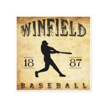 1887 Winfield Kansas Baseball Gallery Wrap Canvas