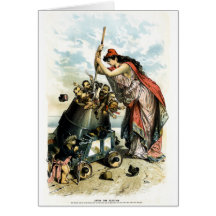 1888 Anti US Labour Party Political Cartoon Card