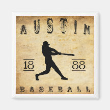 1888 Austin Texas Baseball Fridge Magnet