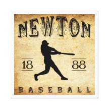 1888 Newton Kansas Baseball Gallery Wrapped Canvas