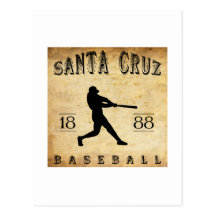 1888 Santa Cruz California Baseball Postcard