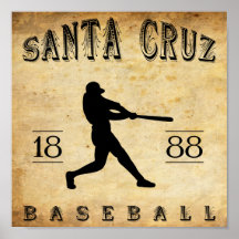 1888 Santa Cruz California Baseball Print