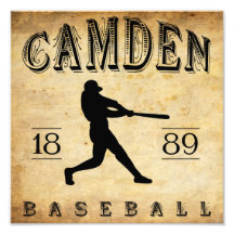 1889 Camden Delaware Baseball Art Photo