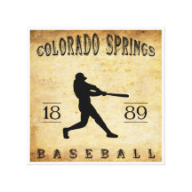 1889 Colorado Springs Colorado Baseball Gallery Wrap Canvas
