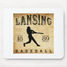1889 Lansing Michigan Baseball Mouse Pad