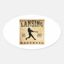 1889 Lansing Michigan Baseball Stickers