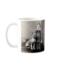 1890 Boy and his American Staffordshire Terrier Mugs