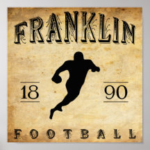 1890 Franklin Pennsylvania Football Poster