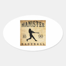 1890 Manistee Michigan Baseball Sticker