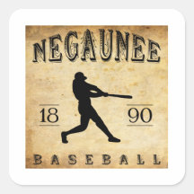 1890 Negaunee Michigan Baseball Stickers