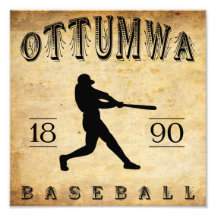 1890 Ottumwa Iowa Baseball Photo Print