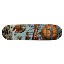 ~ 1890 utopique de machines de vol 1900 planches à roulettes customisées