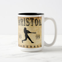 1891 Bristol Connecticut Baseball Coffee Mugs