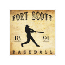 1891 Fort Scott Kansas Baseball Canvas Print