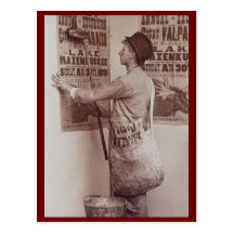 1891 The Young Bill Poster Post Card