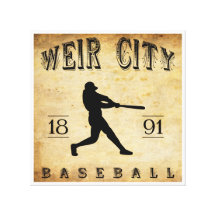 1891 Weir City Kansas Baseball Stretched Canvas Prints