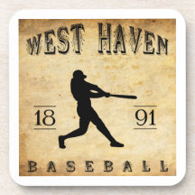 1891 West Haven Connecticut Baseball Beverage Coaster