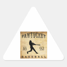 1892 Pawtucket Rhode Island Baseball Triangle Sticker