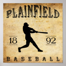 1892 Plainfield New Jersey Baseball Posters