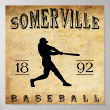 1892 Somerville New Jersey Baseball Print
