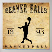 1893 Beaver Falls Pennsylvania Basketball Posters