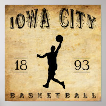 1893 Iowa City Iowa Basketball Posters