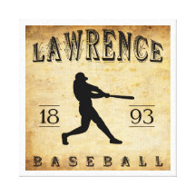 1893 Lawrence Kansas Baseball Stretched Canvas Prints