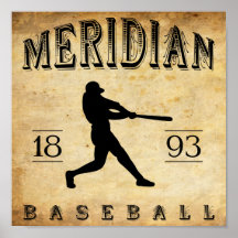 1893 Meridian Mississippi Baseball Poster